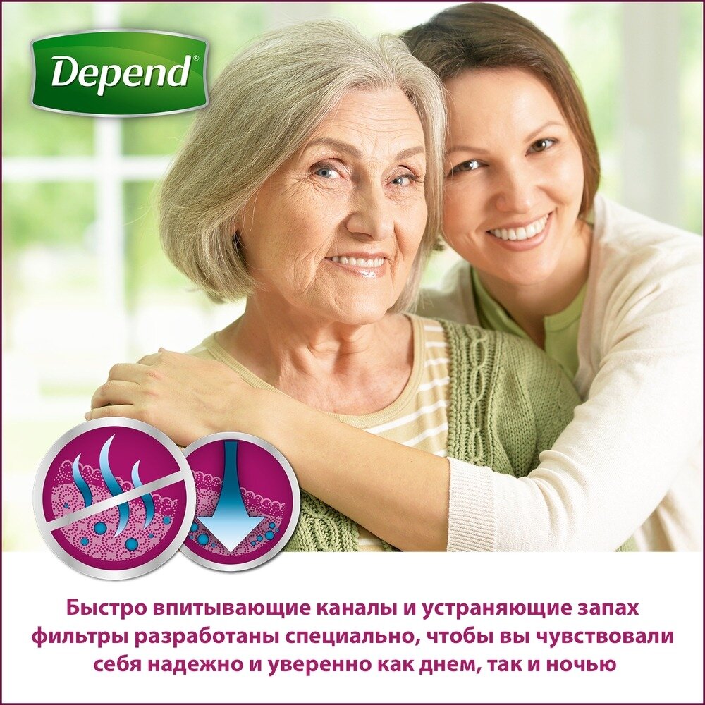 Трусы женские Depend Одноразовые впитывающие M/L - фото №5