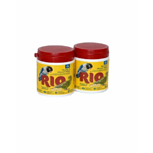 Кормовая добавка RIO витаминно-минеральные гранулы для волнистых и средних попугаев , 2 шт. в уп. х 2 уп.