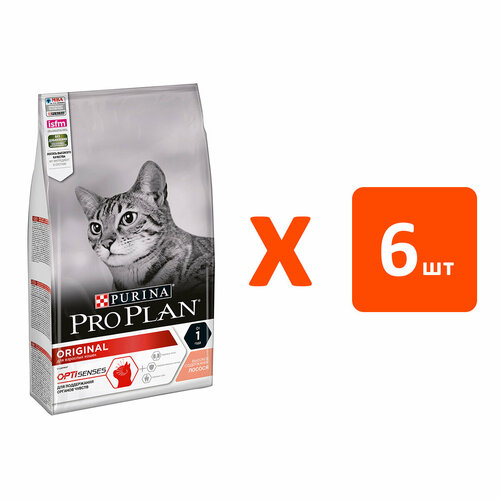 PRO PLAN CAT ADULT SALMON для взрослых кошек с лососем (1,5 кг х 6 шт)