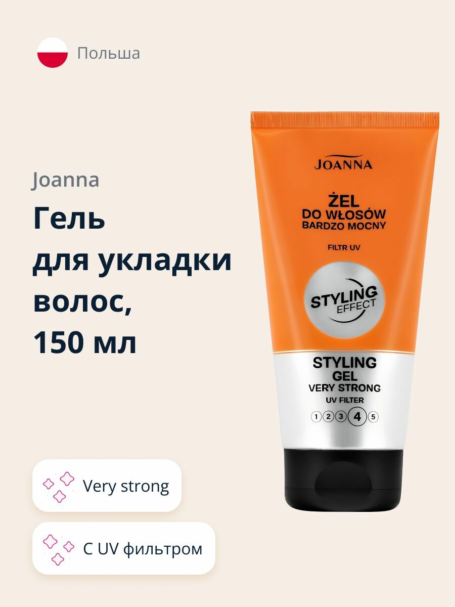 Гель для укладки волос JOANNA Very strong 150 мл