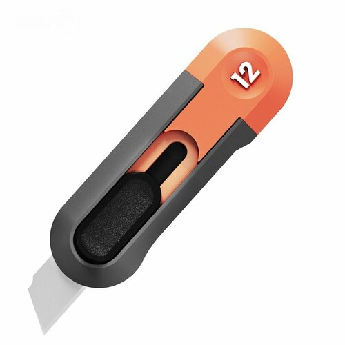 Миниатюрный универсальный нож Deli HT4007C, автоматическое вытягивание, 12мм, оранжевый