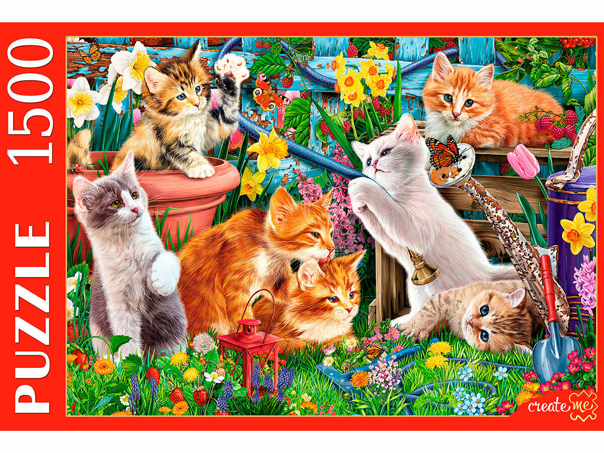 Пазл 1500 элементов пушистые друзья В саду, игра-головоломка для детей и взрослых