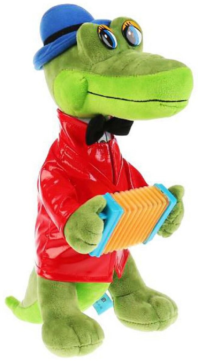 Мягкая игрушка Мульти-Пульти Крокодил Гена, с аккордеоном, 21 см, озвуч. V40652-21М