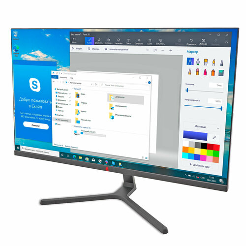 Монитор Azerty DS-2703 (27' IPS 2560x1440, 75Hz, HDMI+DP) / 2560x1440 (WQHD) / Матовая