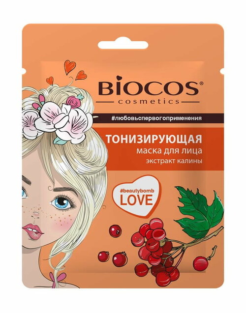 Тканевая маска для лица BioCos Тонизирующая 1 шт.