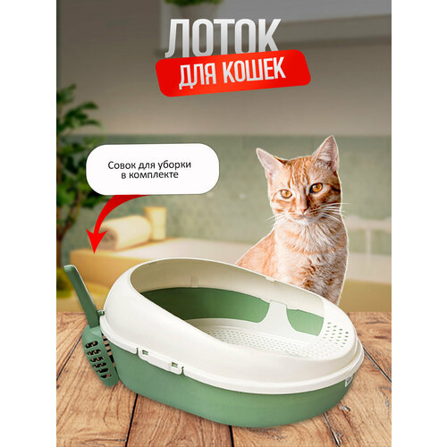 Кошачий лоток с лопаткой для уборки в комплекте 1200₽