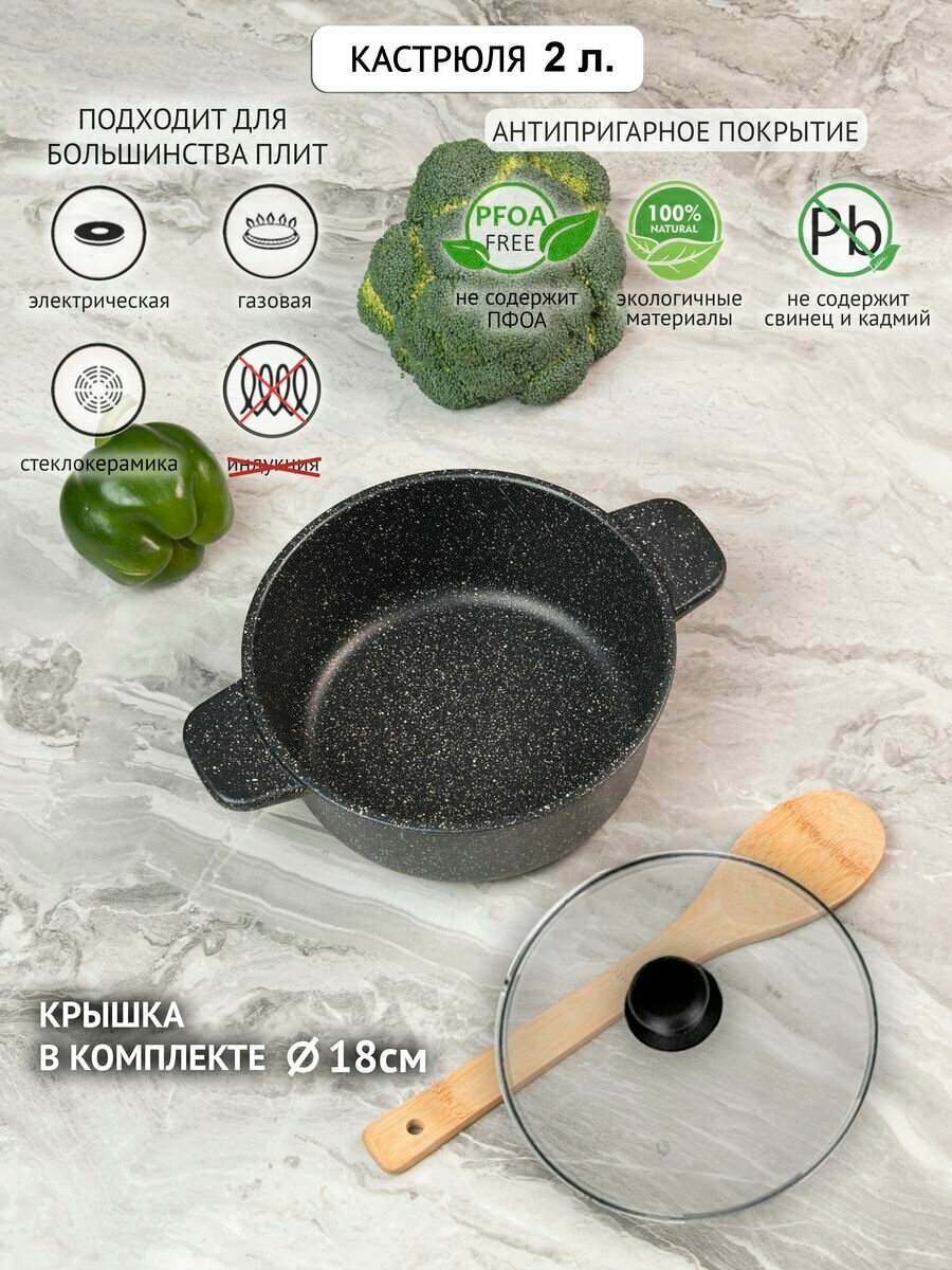 фото Кастрюля из литого алюминия 2 л RealPress