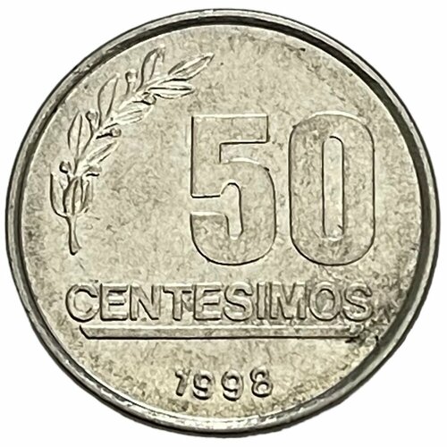 Уругвай 50 сентесимо 1998 г. уругвай 50 сентесимо 1994 г