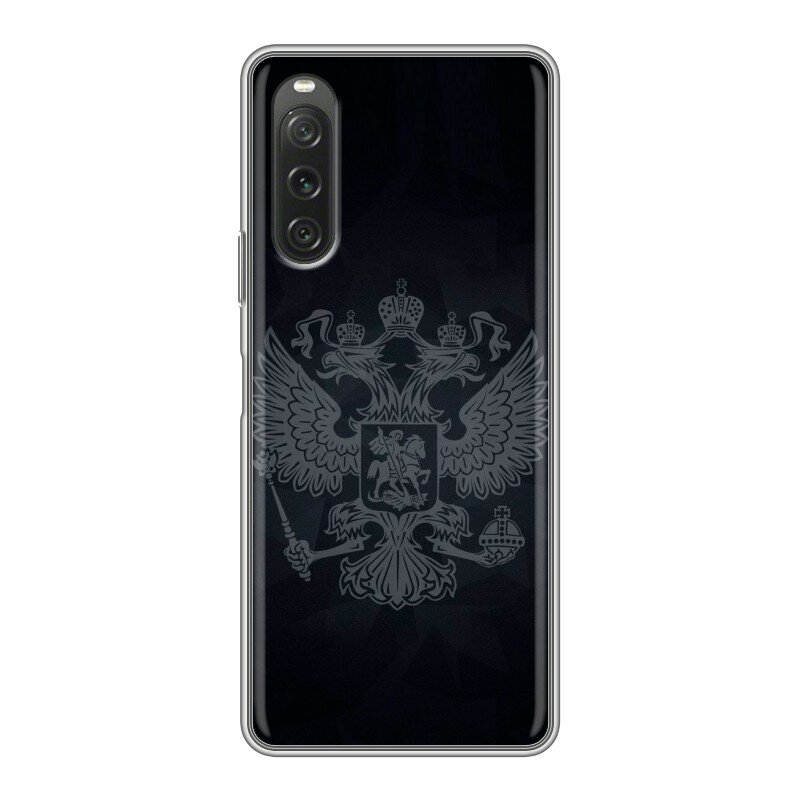 Дизайнерский силиконовый чехол для Сони Иксперия 10 5 / Sony Xperia 10 V Герб России принт