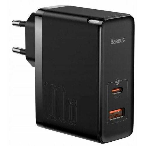 Сетевое зарядное устройство Baseus GaN5 Pro, CCGAN100E5, USB/Type-C, 5000mA, 100W, кабель Type-C 1.0м 100W кабель samsung usb type c 3a 5v white ep ta800xwegru