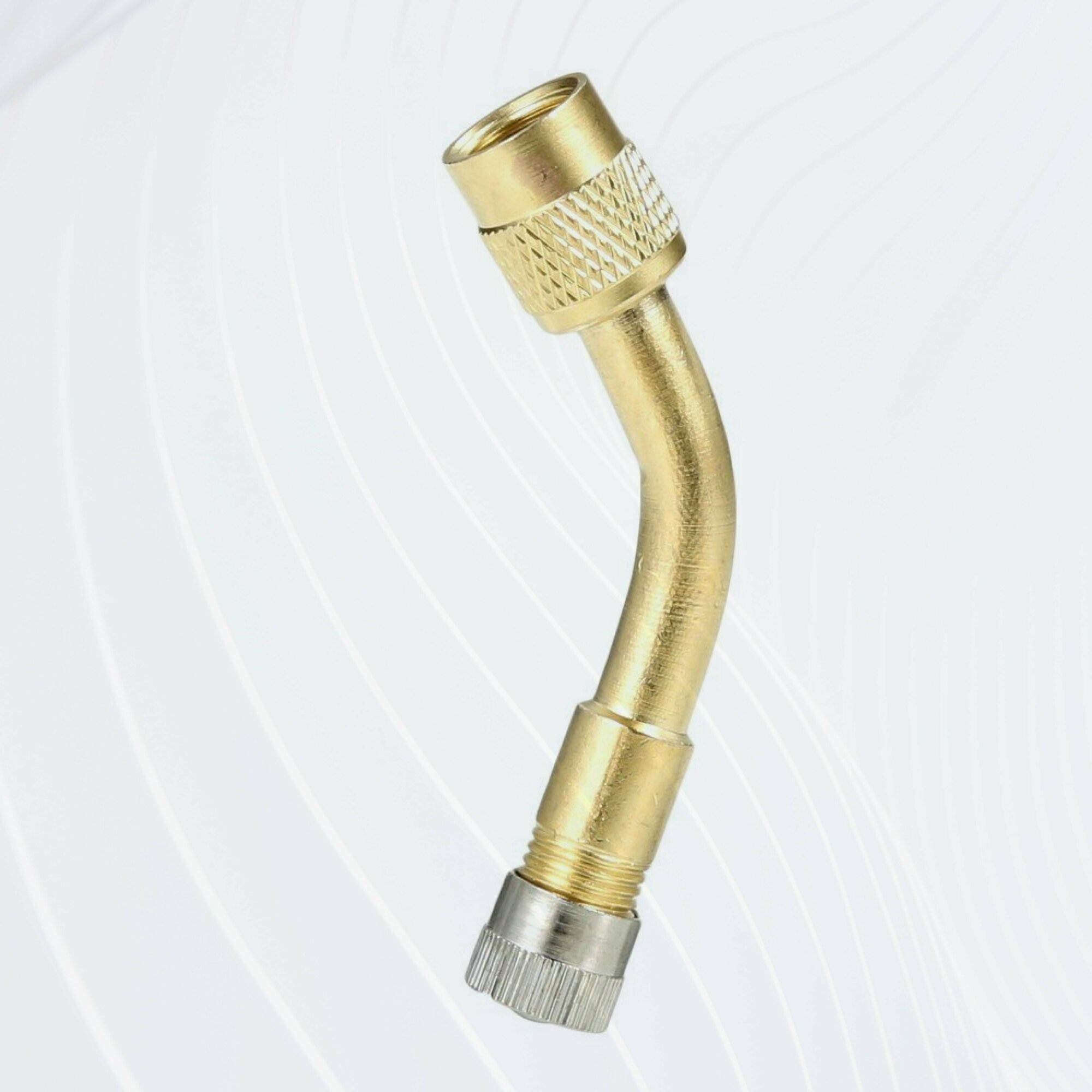 Изогнутый удлинитель вентиля для накачки колес, с обратным клапаном (135 градусов, комплект, 2 шт.)
