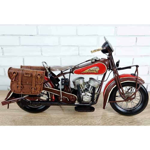 Коллекционная модель мотоцикла 1936 INDIAN CHIEF MOTORCYCLE, металл 35х13х17см