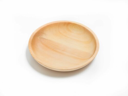 Тарелка деревянная круглая D24,5 Н4,5