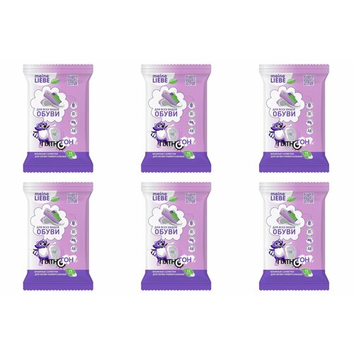 Meine Liebe Влажные Салфетки для обуви универсальные 6шт 945₽