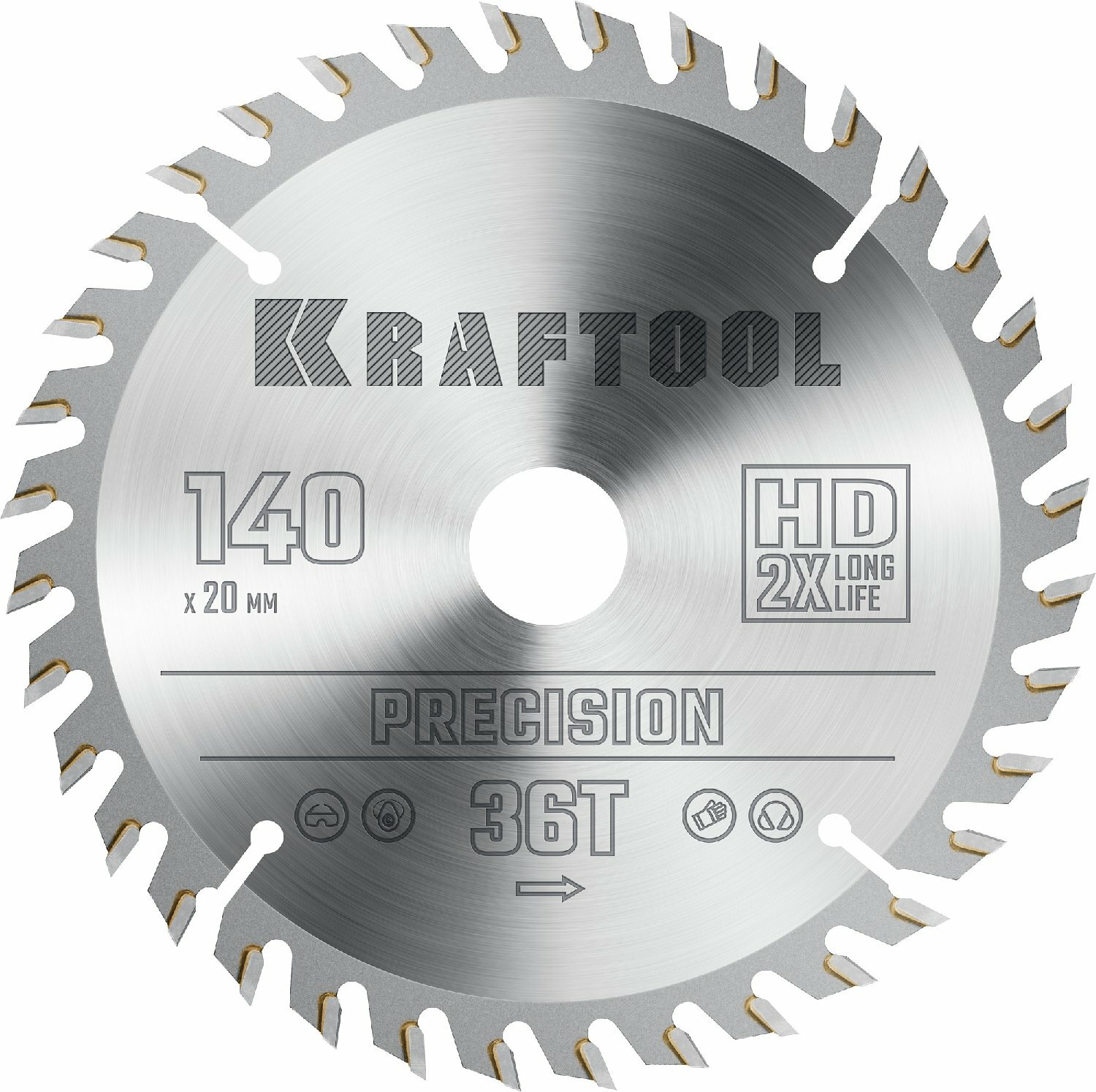 KRAFTOOL PRECISION 140х20мм 36Т, диск пильный по дереву (36952-140-20)