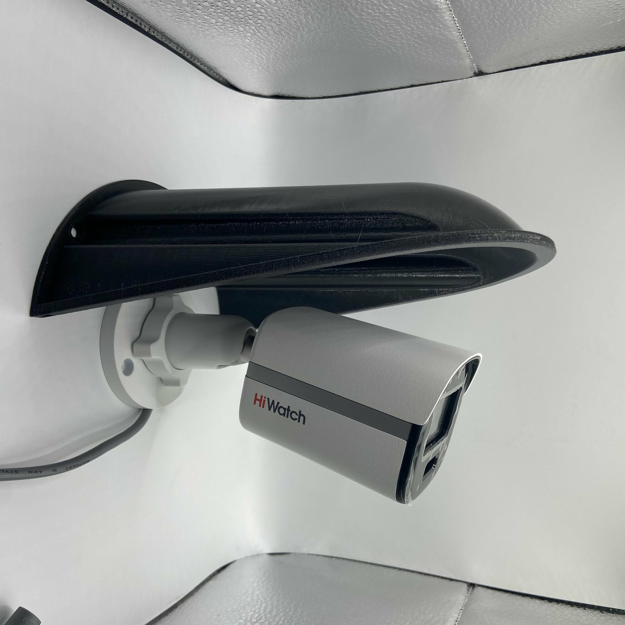 Защитный козырек для камеры видеонаблюдения Ракушка-XL 3D-печать HIKVISION HIWATCH DAHUA (черный) защита камеры от дождя, льда, снега