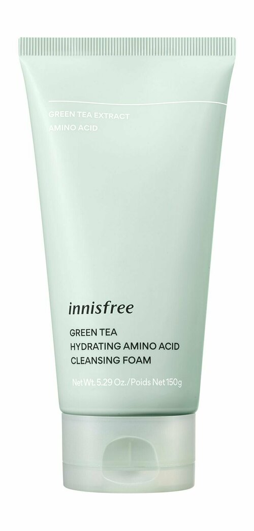 Увлажняющая очищающая пенка для лица с зелёным чаем и аминокислотами Innisfree Green Tea Hydrating Amino Acid Cleansing Foam