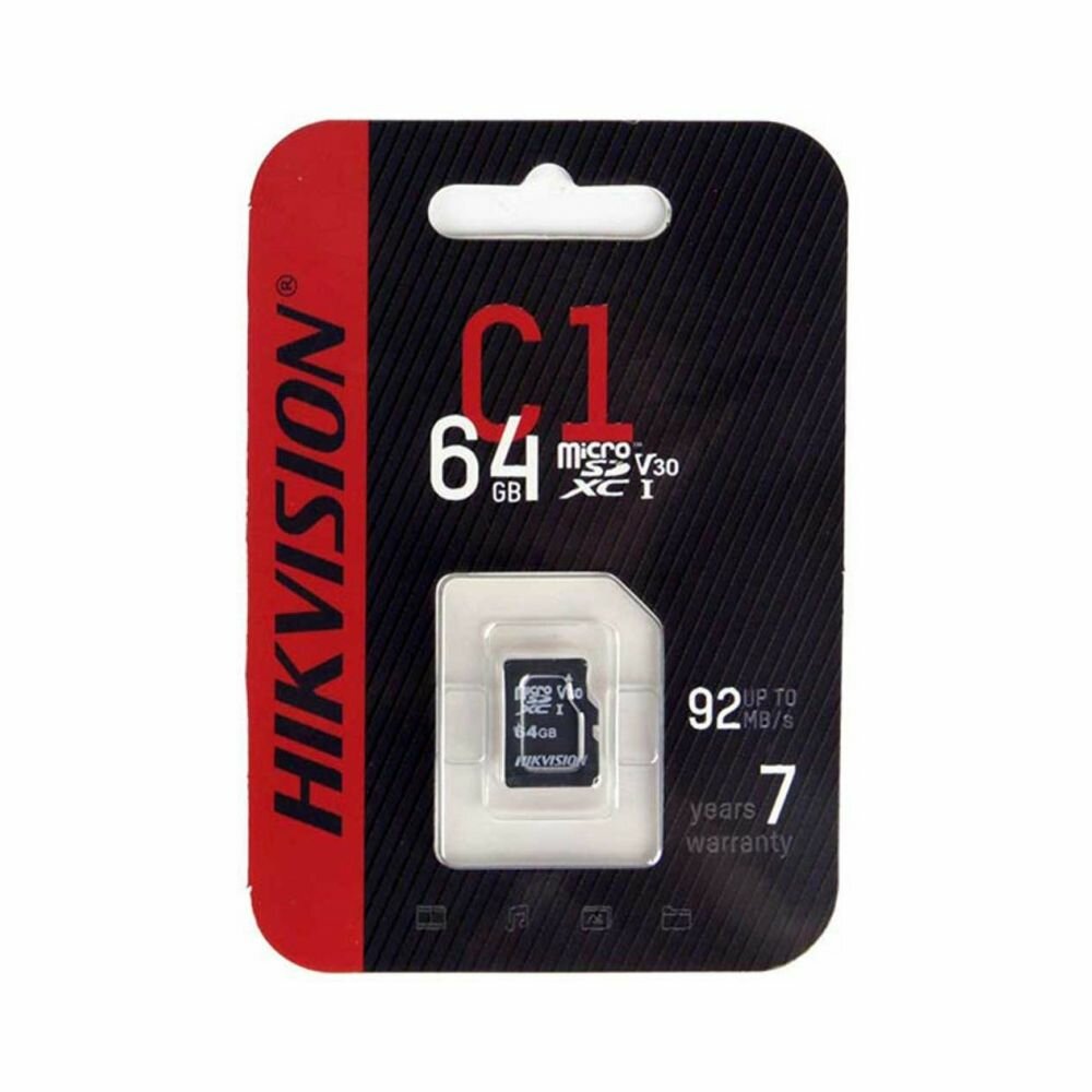 Карта памяти Hikvision microSDHC 64GB HS-TF-C1(STD)/64G/Adapter - фото №8