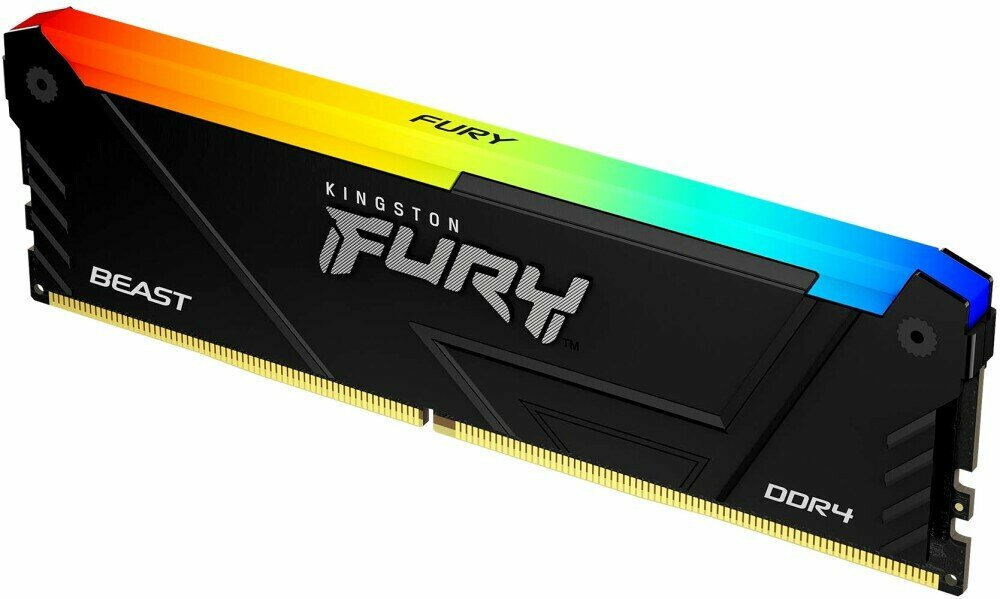 Оперативная память 16Gb DDR4 3200MHz Kingston Fury Beast RGB (KF432C16BB12A/16)