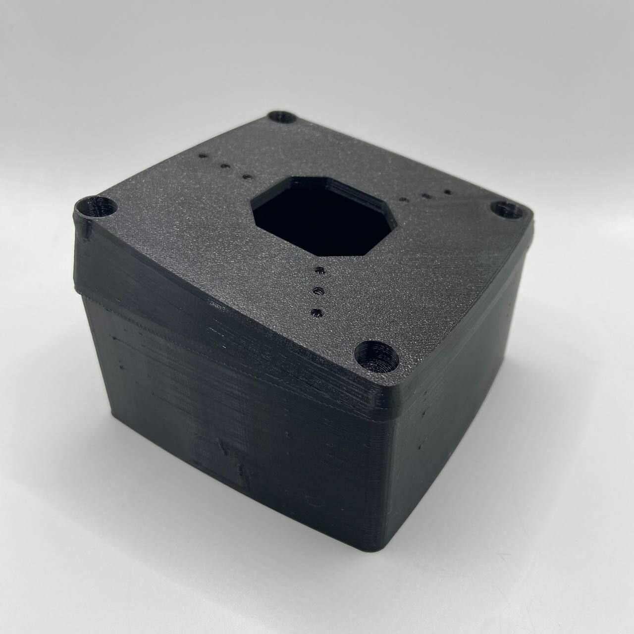 Коробка для камер видеонаблюдения (россия) 95х95х65мм 3D-печать (черный)