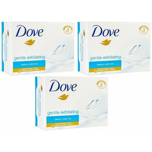 Dove Крем-мыло туалетное Exfoliacion suave, Нежное отшелушивание, бессульфатное, 135 г, 3 шт крем мыло dove нежное отшелушивание