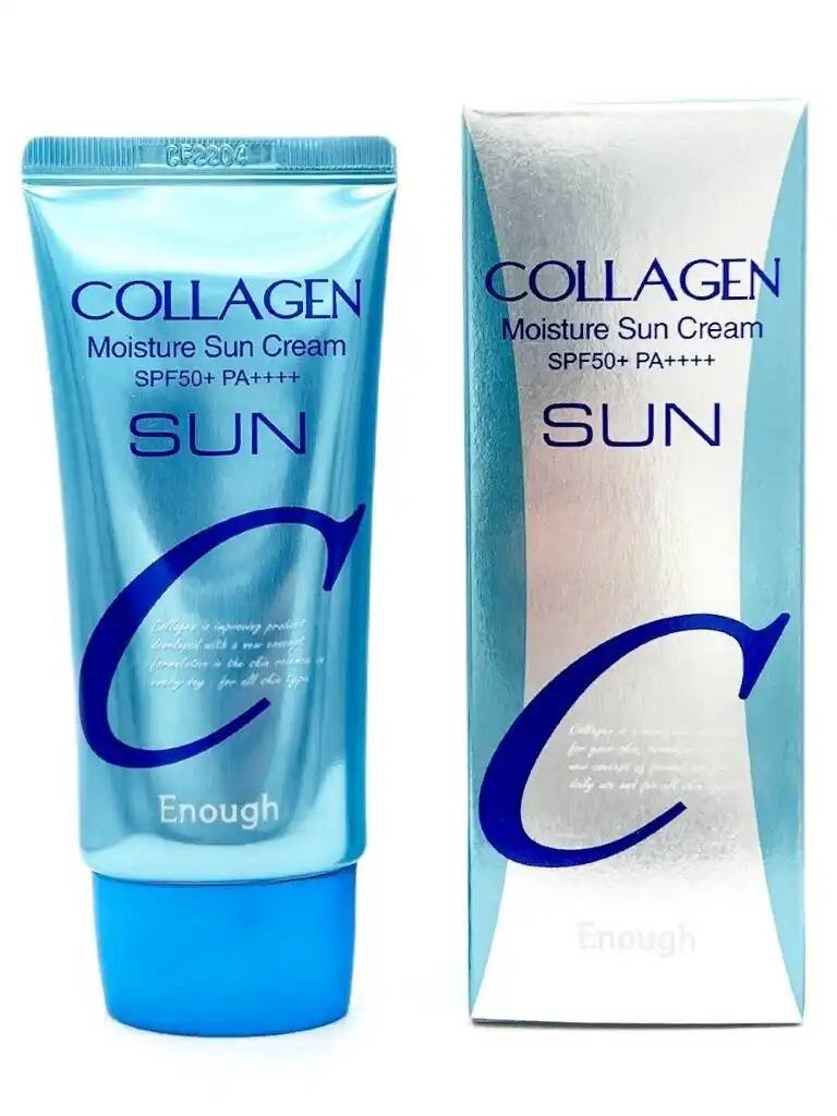 Enough Солнцезащитный крем для лица с коллагеном Collagen Moisture Sun Cream SPF50+ PA++++ 50г