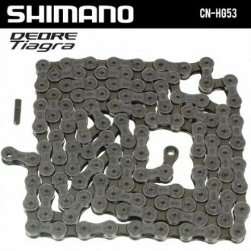 Цепь Deore HG53, 9 ск, 114 зв. цепь shimano deore hg54 10 ск 116 зв