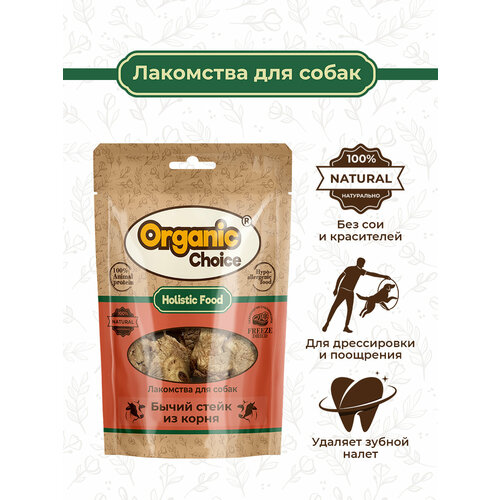 Organic Сhoice 55 г лакомство для собак бычий стейк из корня