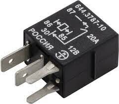 фото Реле (4-х контакт.) ВАЗ, ГАЗ, УАЗ Patriot 3163 (20А/12 В) с боковыми выступами ЭМИ 644.3787-10