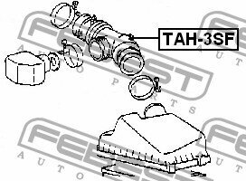 Патрубок фильтра воздушного, TAH3SF FEBEST TAH-3SF