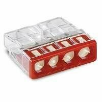 фото Клемма 4-х проводная 4х(0.5-2.5мм) для распред. короб. (с контактн. пастой «Alu-Plus») 2273-244 WAGO 88329