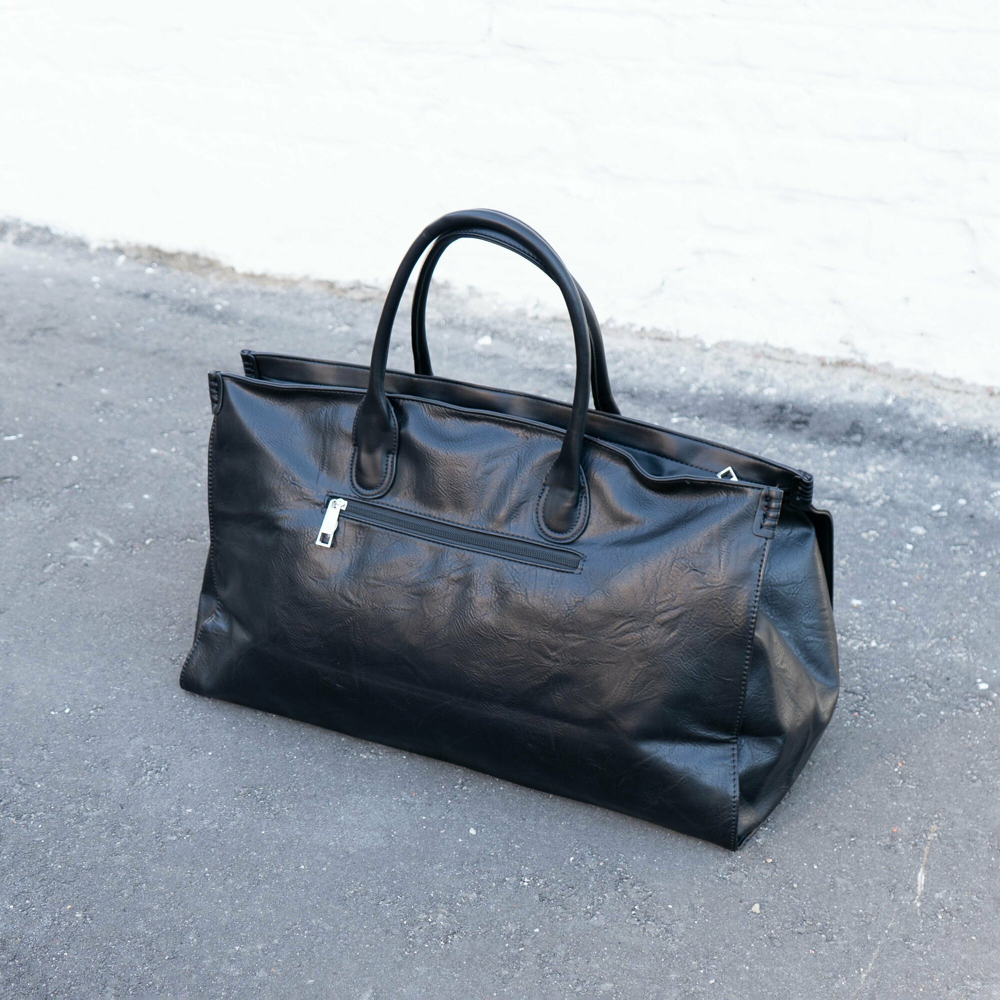 Большая дорожная черная сумка (саквояж) David Jones - фотография № 5