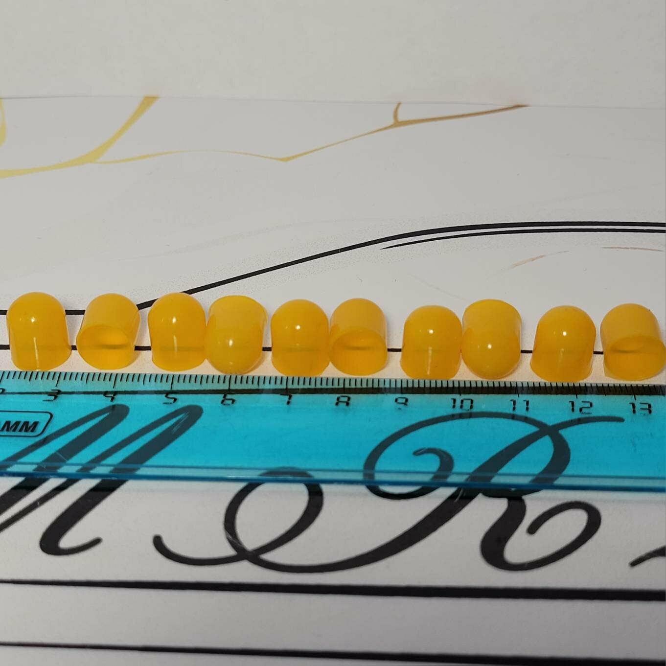 фото Колпачки для лампочек Т10, 10 штук, синий цвет