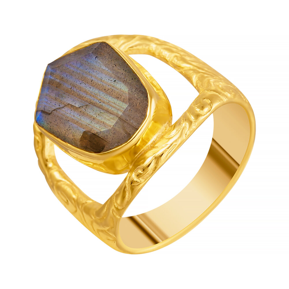 Кольцо ELEMENT47, серебро, 925 проба, лабрадорит