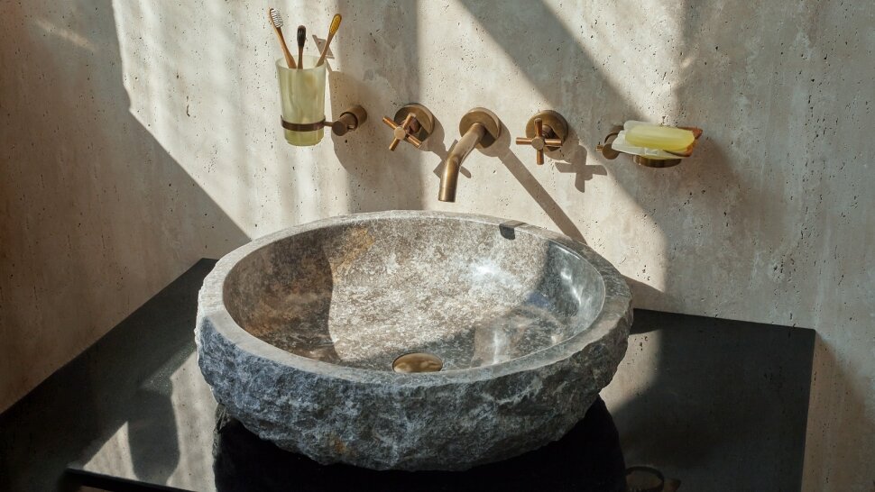 Мраморная раковина для ванной Sheerdecor Distrito 014429311 из серого натурального камня