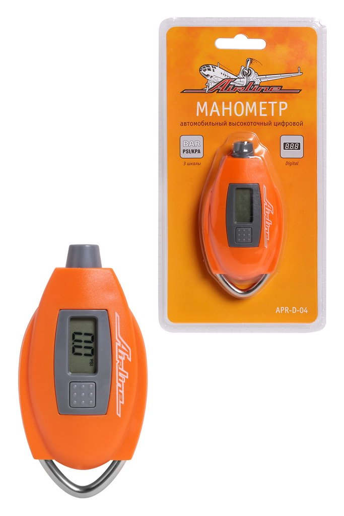 AIRLINE apr-d-04 (522120 / APRD04) манометр цифровой жк дисплей 7 атм (apr-d-04)