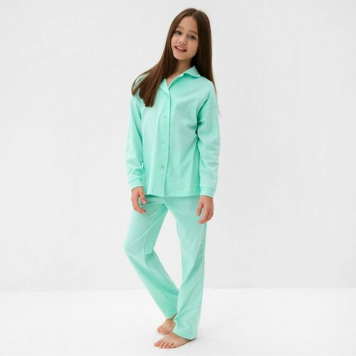 Пижама Minaku, размер Пижама детская (рубашка и брюки) MINAKU, цвет мятный, рост 116 см, зеленый, мультиколор пижама детская рубашка и брюки minaku цвет мятный рост 116 см