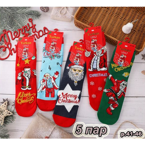 фото Носки , 5 пар, размер 41-46, мультиколор нет бренда