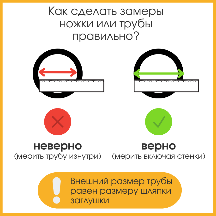 Заглушка круглая 42 мм для профильной трубы (4 шт.) - фотография № 2