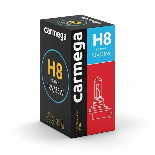 Галогенная лампа CARMEGA Standart H8.12V.35W.1шт.