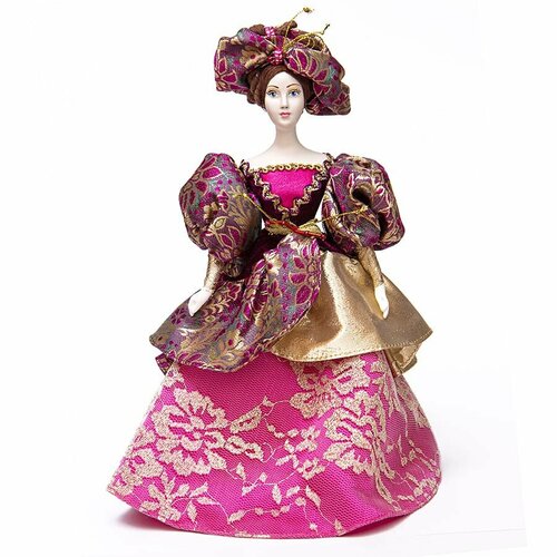 Коллекционная фарфоровая кукла Золушка в народном костюме 24 см
