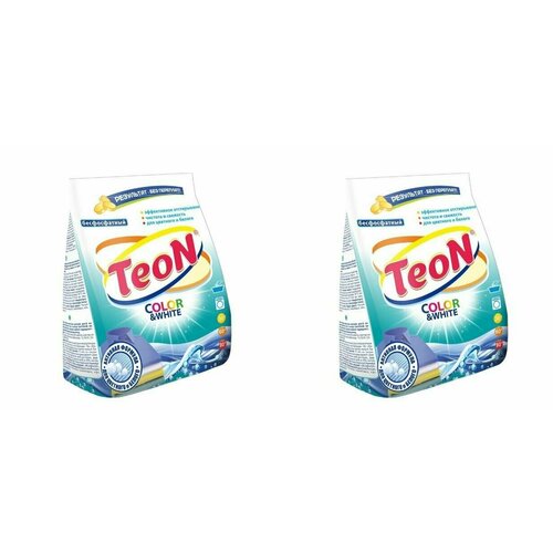 TEON порошок стиральный Teon Color&White 1800гр - 2 штуки