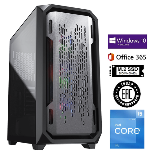 Системный блок SG-Intel Core i5-12400F/B760/DDR5 32Gb/SSD M.2 1 Tb/RTX 4070 12Gb/Cougar MX620 RGB-Black