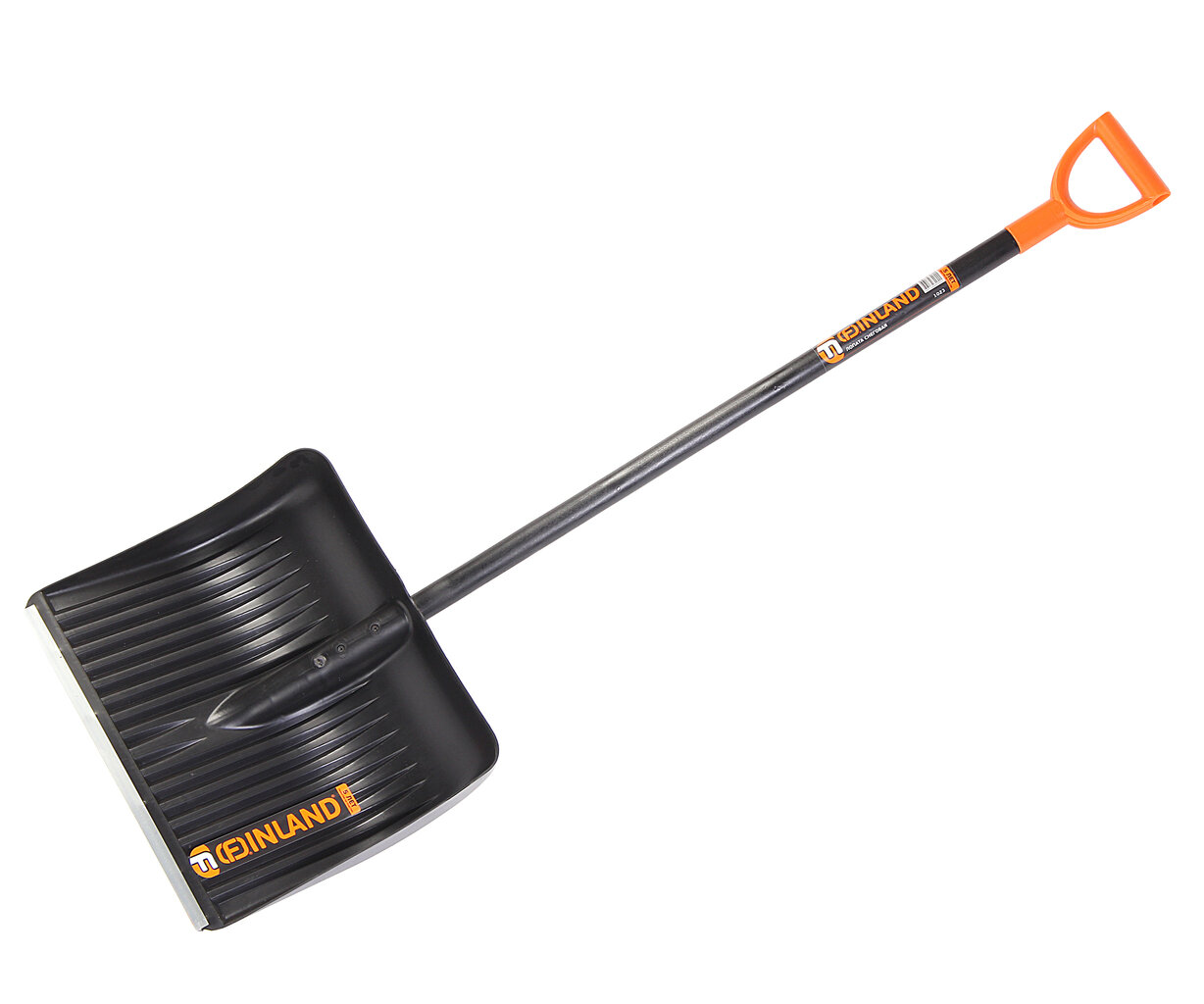 Лопата снеговая пластиковая 490х410мм с деревянным черенком и ручкой FINLAND