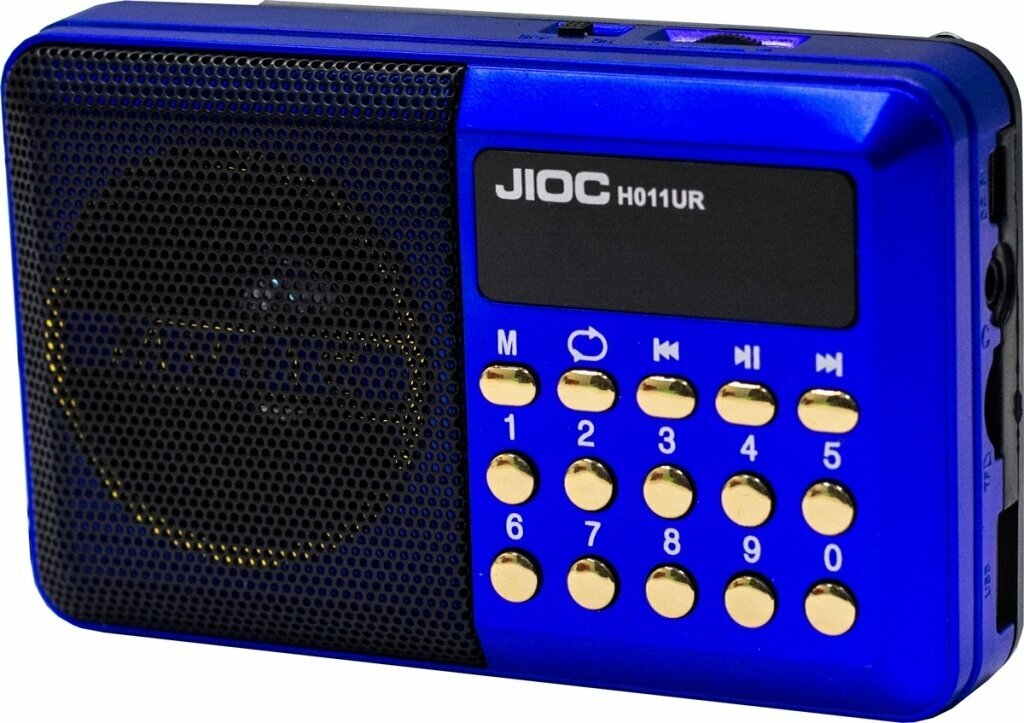 Компактный радиоприемник JIOC H099USB, MP3, USB, TF, AUX (синий)
