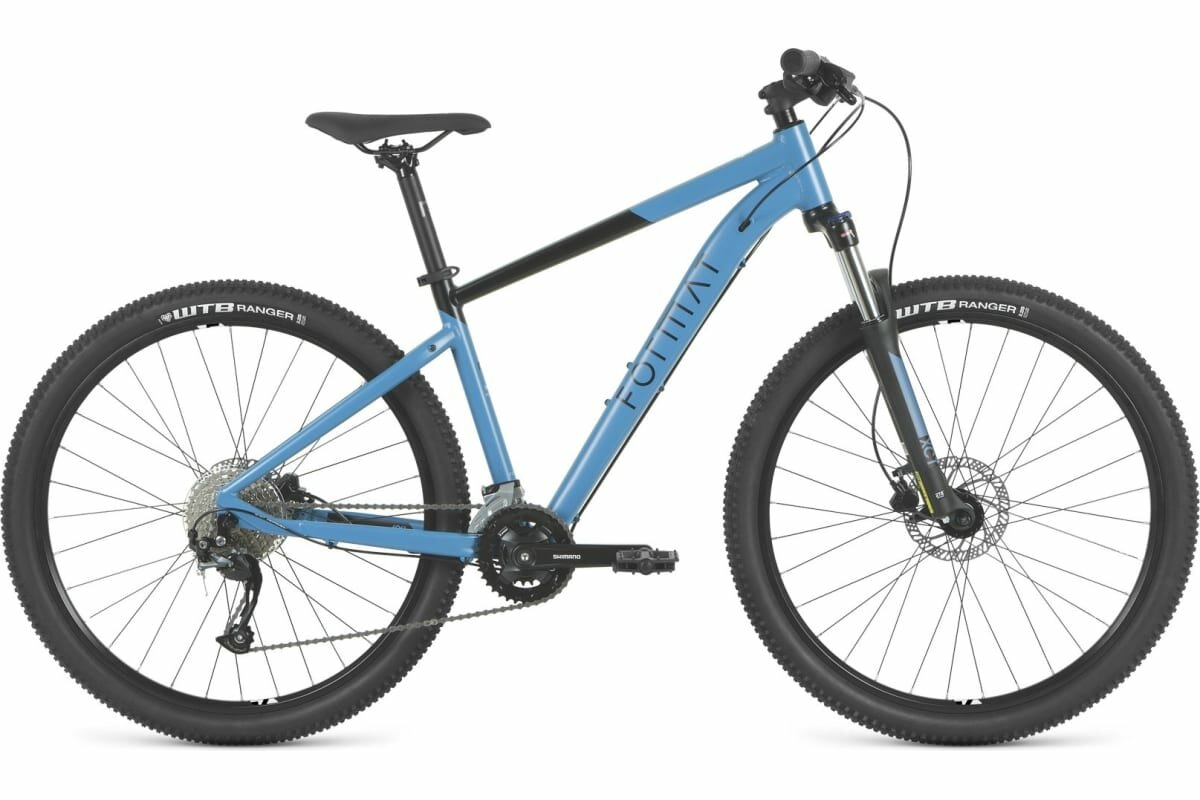 Велосипед горный FORMAT 1412 27,5" (2023), L (19") синий-матовый/черный-матовый