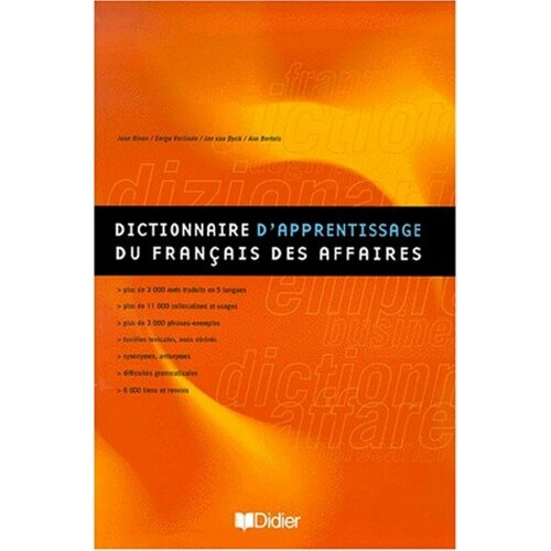 Dictionnaire D'Apprentissage Du Francais Des Affaires