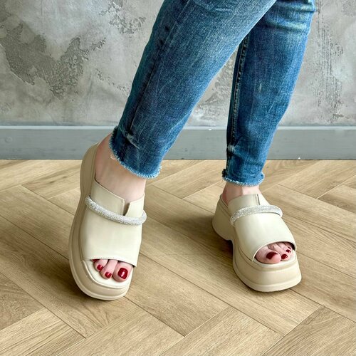 Сабо Evromoda, размер 40, бежевый