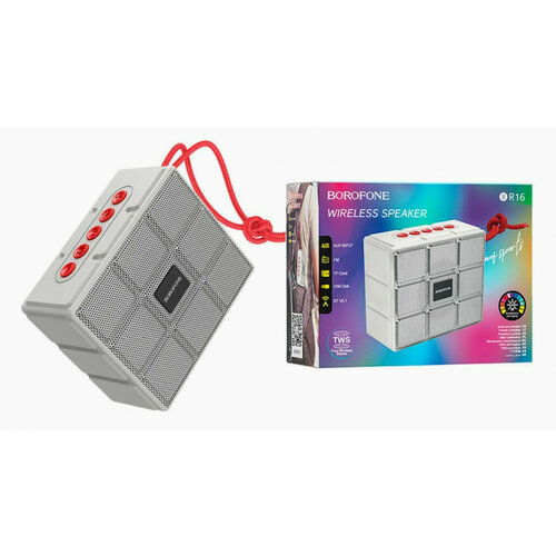 Портативная акустика bluetooth BOROFONE BR16 серый 83900₽