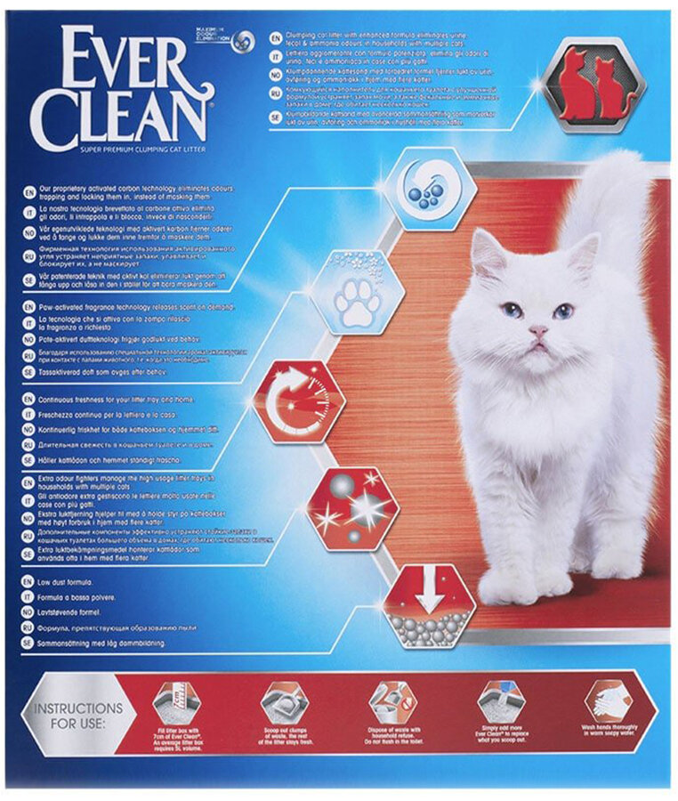 Ever Clean Multiple Cat комкующийся наполнитель для нескольких кошек 10 л